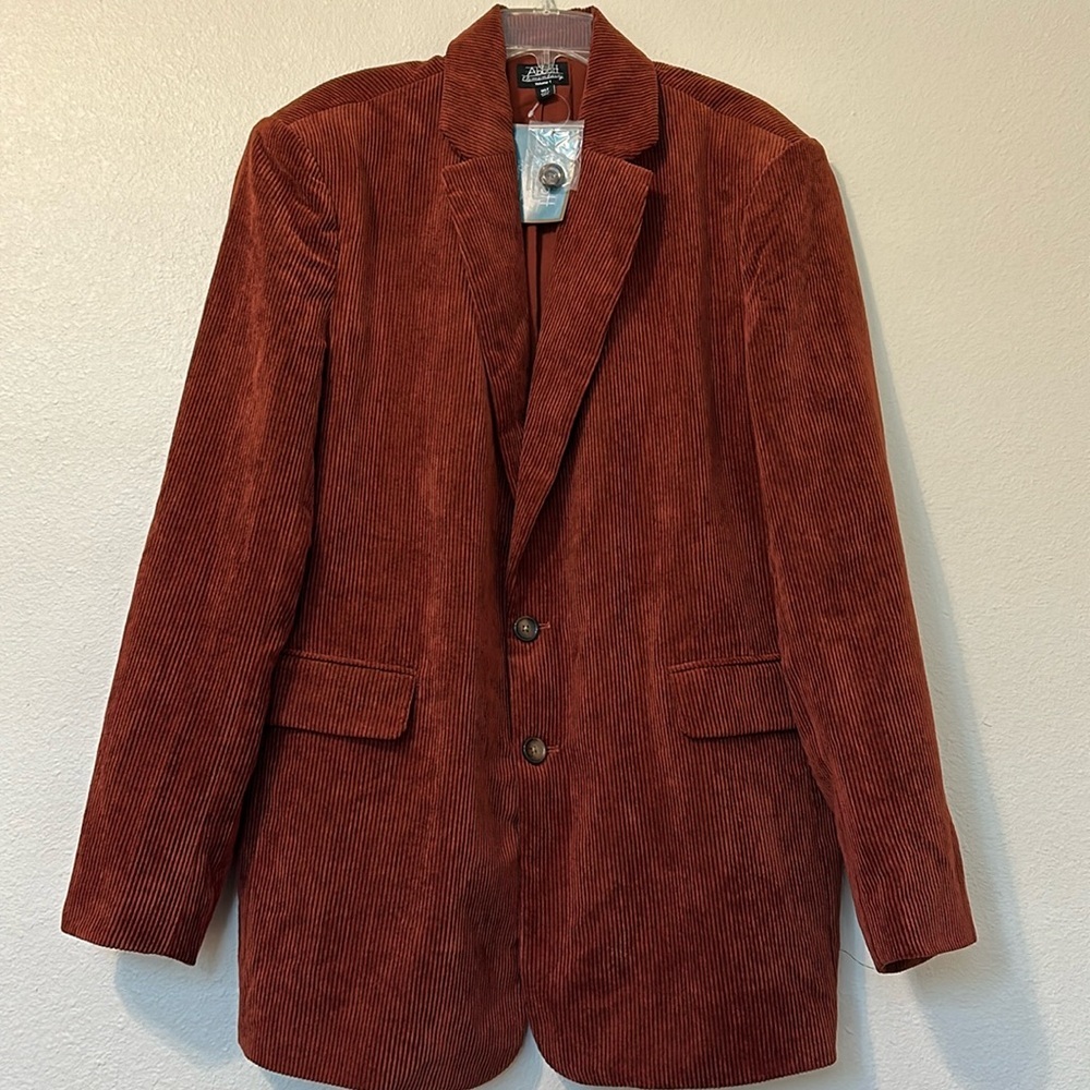 Abbott Elementary Rust Colored Corduroy jacket Size 1XLT.